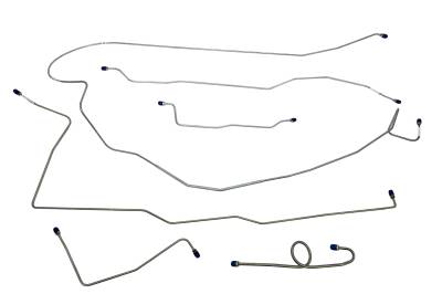 1966 Ford Mustang Complete Brake Line Set, Stainless Steel