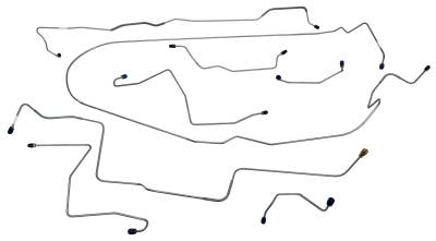 1967 Ford Mustang Complete Brake Line Set, Stainless Steel