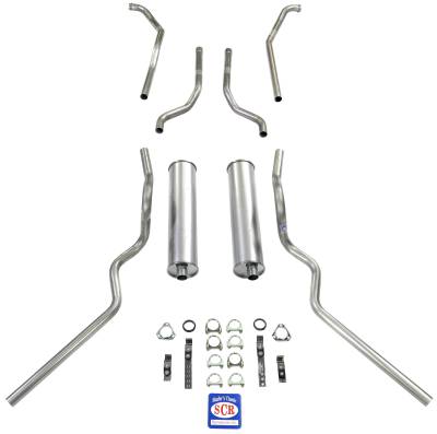 1963-1966 Chevrolet C10 Truck Exhaust System, Short Bed, Small Block V8, Stainless steel