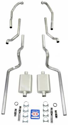 1963-1966 Chevrolet C10 Truck Exhaust System, Short Bed, Small block V8, Stainless steel