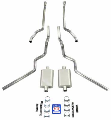 1963-1966 Chevrolet C10 Truck Exhaust System, Short Bed, Small block V8, Stainless steel