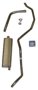 1960-1962 Chevrolet Full Size 6 cyl. Single Exhaust System, All models except SW, Stainless steel