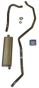 1963-1964 Chevrolet 6 cyl. single exhaust system, except SW, Stainless steel