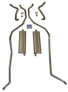 1959 Chevrolet Full Size Exhaust System 8 cyl. 348 dual exhaust exc. hi-perf. HT and convertible, Stainless steel