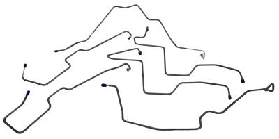 1995-1996 Bronco Front Brake Line Set, 6 pcs, Stainless steel