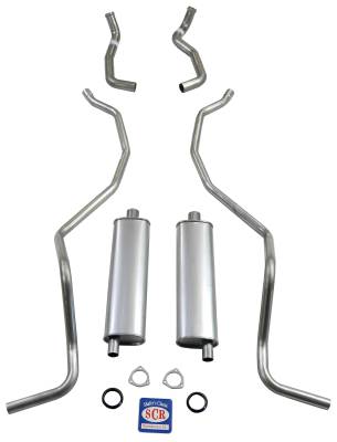 1962-1964 Chevrolet SW Exhaust System All 409 w/ 2-4 bbl. & Factory cast iron headers, Stainless steel