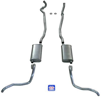 1967-1969 Full Size Chevrolet Exhaust System with Big Block and Stock Cast Iron Manifolds, Stainless steel