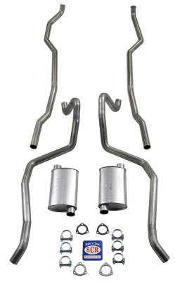 1965-1966 Full Size Chevrolet Convertible Exhaust System w/ Big Block & hi perf cast iron manifolds, Stainless steel