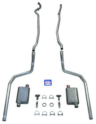 1967-1969 Full Size Chevrolet Exhaust System with Big Block and Stock Cast Iron Manifolds