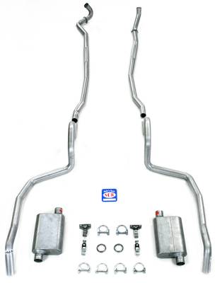 1967-1969 Full Size Chevrolet Exhaust System with Big Block and Stock Cast Iron Manifolds, Stainless steel