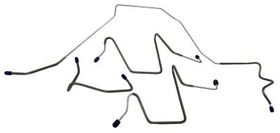 1980-1986 Ford F250 F350 2 or 4 WD Front Brake Line Set, Stainless Steel